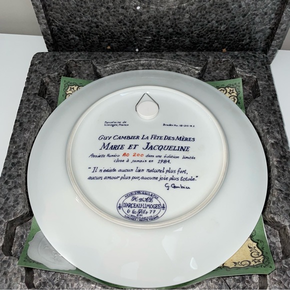 Marie et Jacqueline Decorative Plate - Guy Cambier La Fête De Mères - Picture 2 of 5